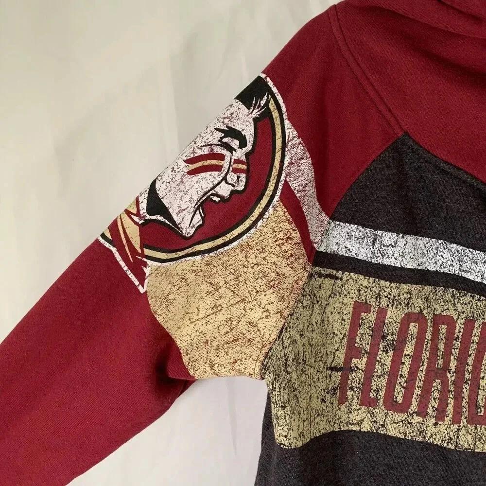 Florida State Hoodie Women's Medium Red Black Drawstring Front Pocket - Picture 2 of 11